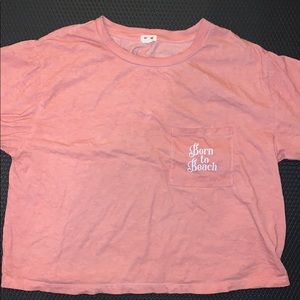 Born to Beach Garage cropped tee